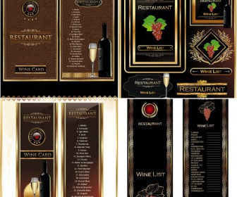 Wine menu design vector