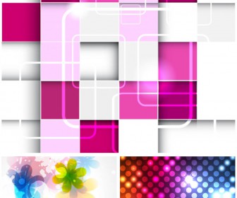 Shiny abstract backgrounds vector set 2