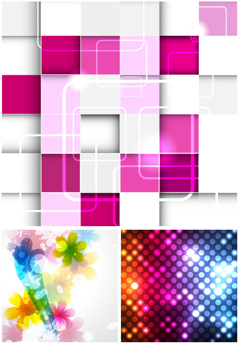 Shiny abstract backgrounds vector set 2
