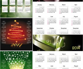 Calendar for 2014 vector