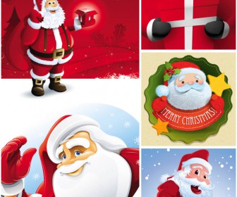Santa claus with gifts vector