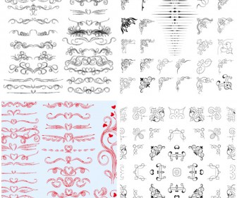 Vintage design elements, page decoration, vintage corners vector