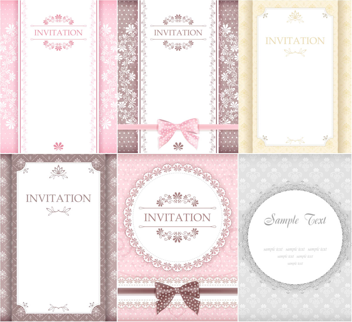 Beautiful backgrounds for invitations vector
