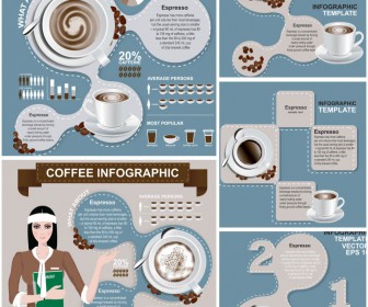 Business infographic coffee vector