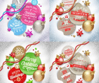 Christmas and New Year composition vector 2020 - 2021