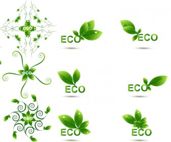 Ecology logotypes vector