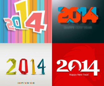 New Year backgrounds, Inscription 2014 vector