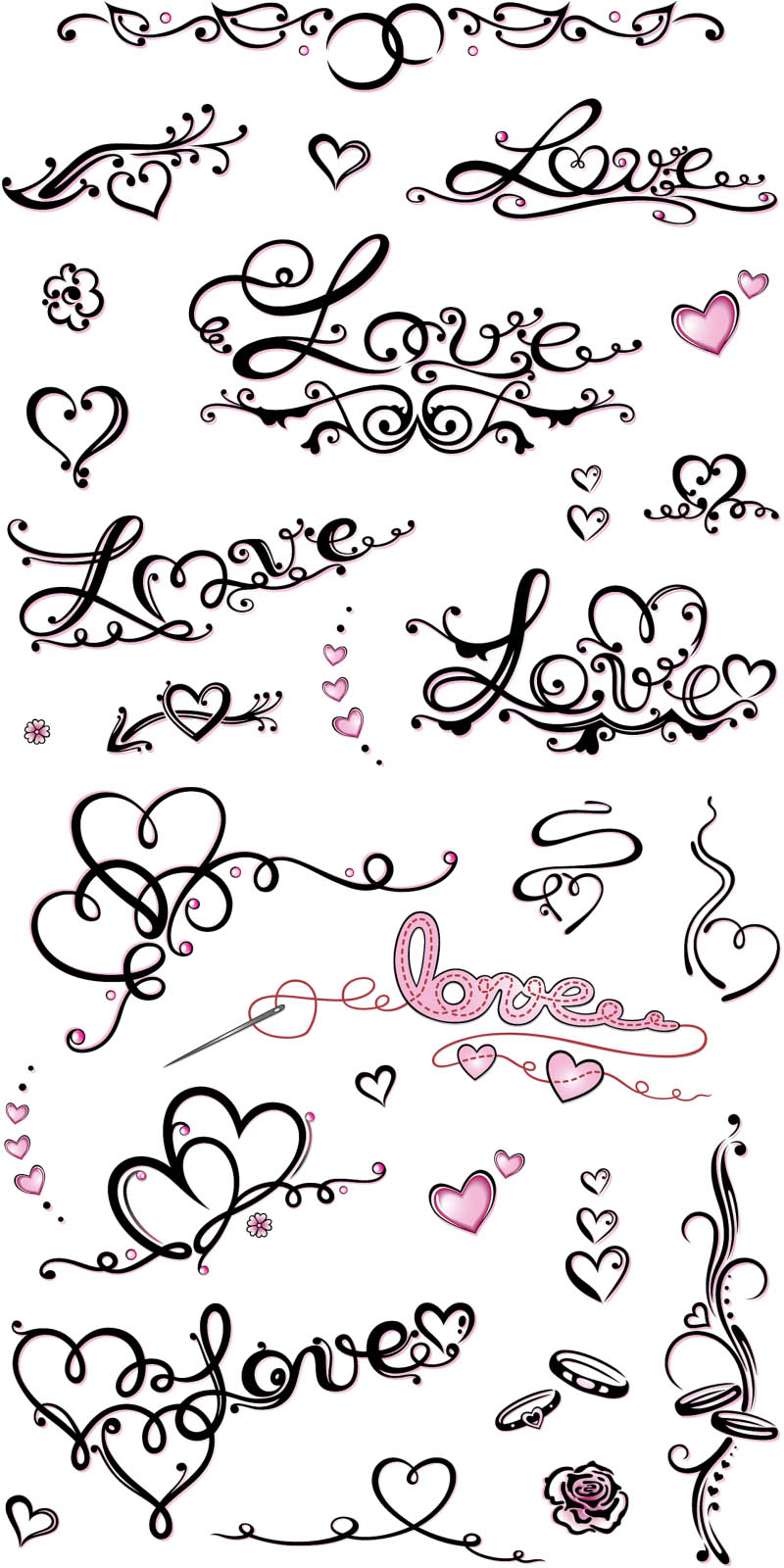 Calligraphic inscription love vector