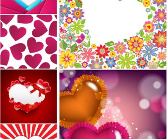 Classy backgrounds with hearts vector