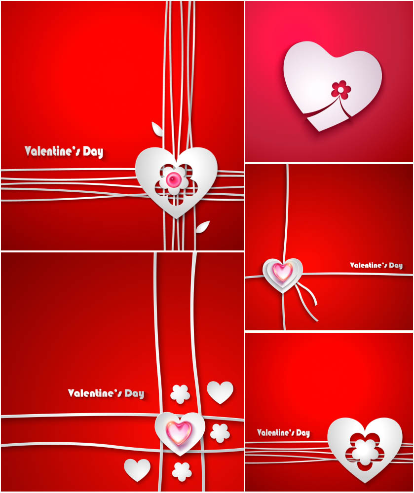 Cool red background for Valentine's Day vector