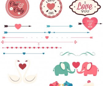 Cupid's arrows and Valentines Day attributes
