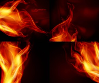Flame on black backgrounds