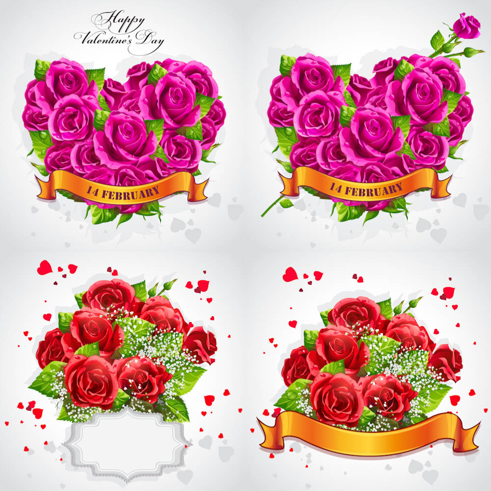 Heart of roses backgrounds