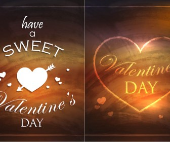 Sweet Valentine's Day backgrounds with heart vector