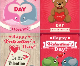 Valentines Day backgrounds with animal couple