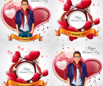 Valentines Day backgrounds with boy