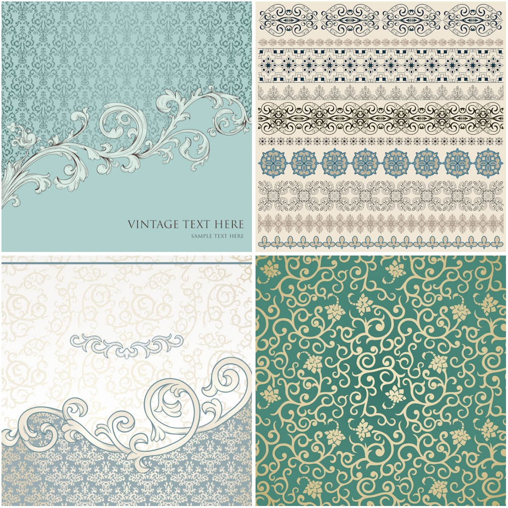 beautiful floral seamless backgrounds