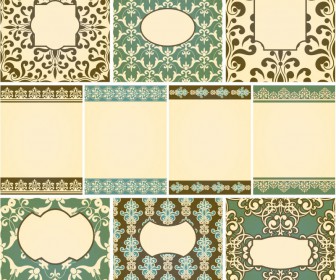 frames on floral seamless backgrounds