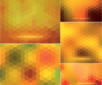 Autumn (fall) blurred backgrounds consisting of rhombuses