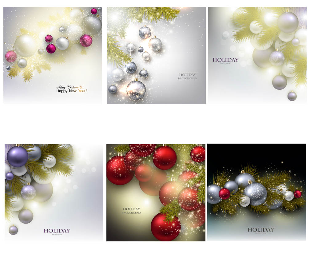 Christmas backgrounds with luxury balls