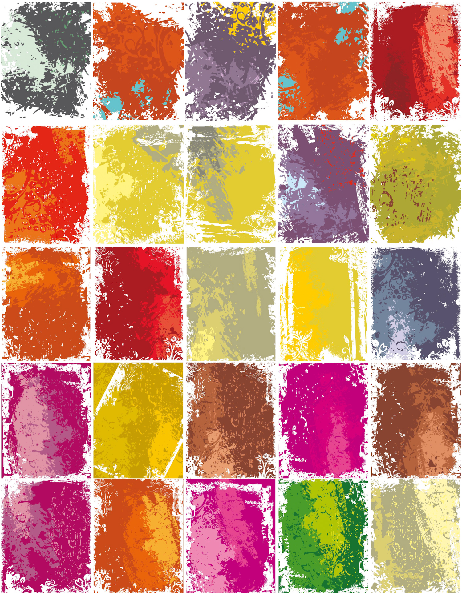 Collections colorful grunge splash backgrounds