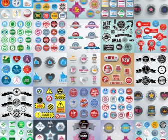 Different labels and stickers vectors