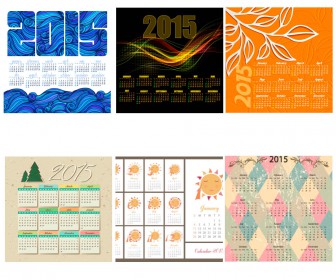Grunge calendar 2015 vectors