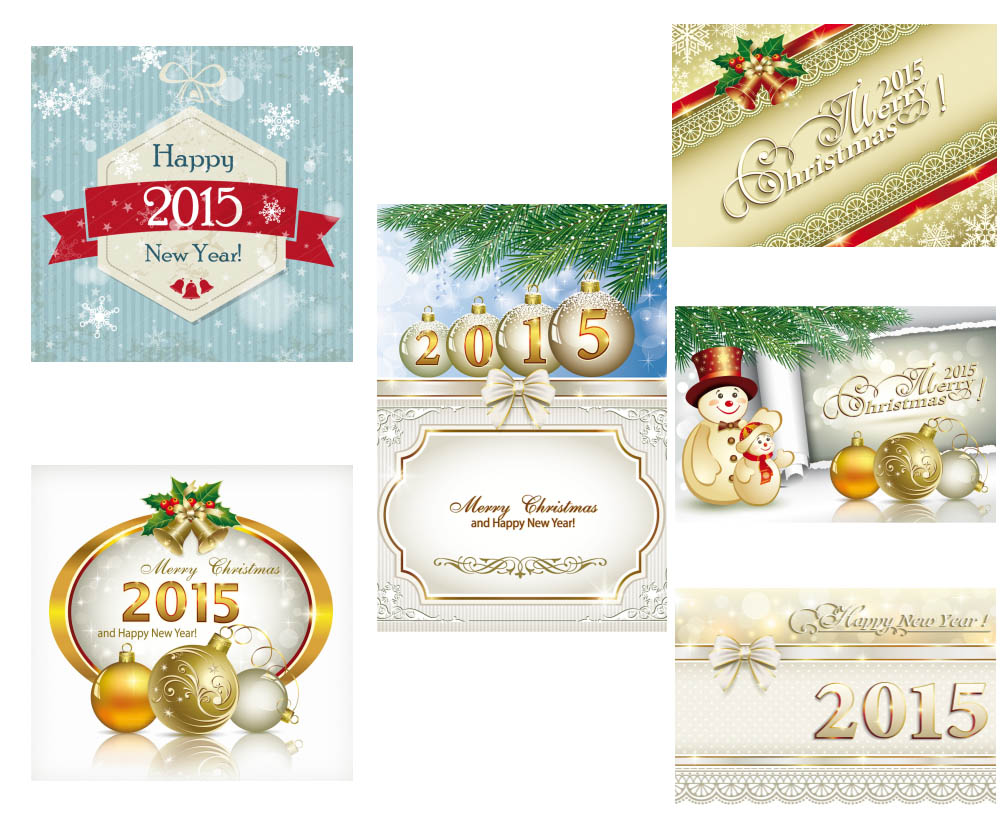 Merry Christmas and Happy New Year 2015 backgrounds