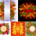 Autumn backgrounds with leaves