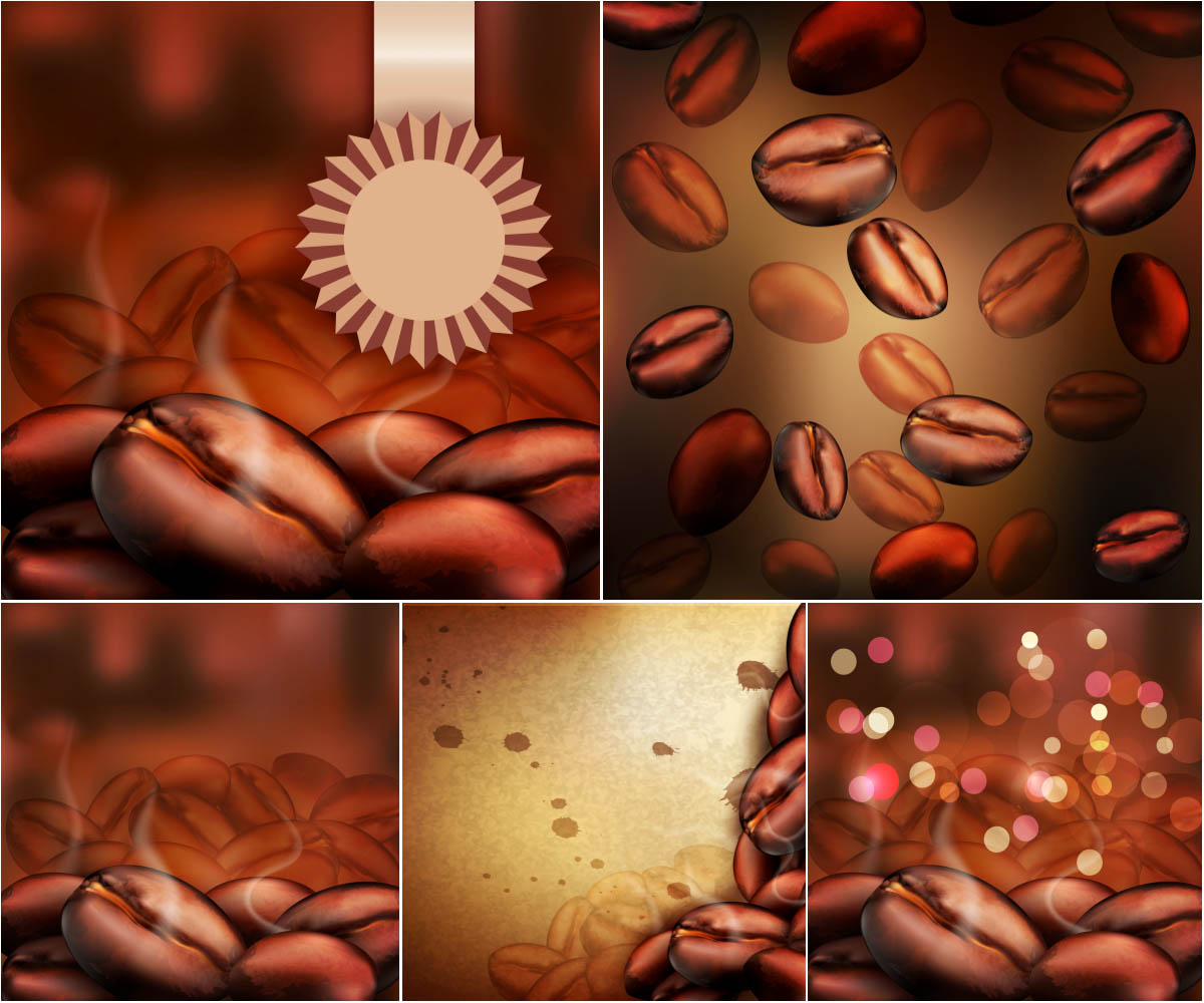 Backgrounds with coffee beans