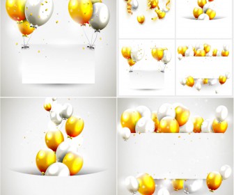 Backgrounds with colorful balloons