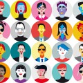 Circular People avatar for web sites or games vectors
