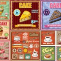 Cupcake, cake and coffee menu