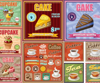 Cupcake, cake and coffee menu