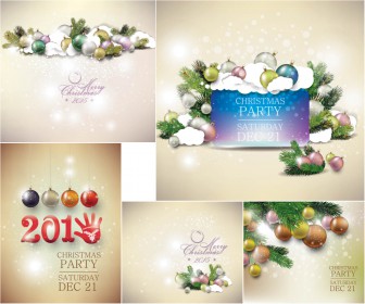 Elegant classic Christmas cards and Happy New Year with glove vector 2020 - 2021