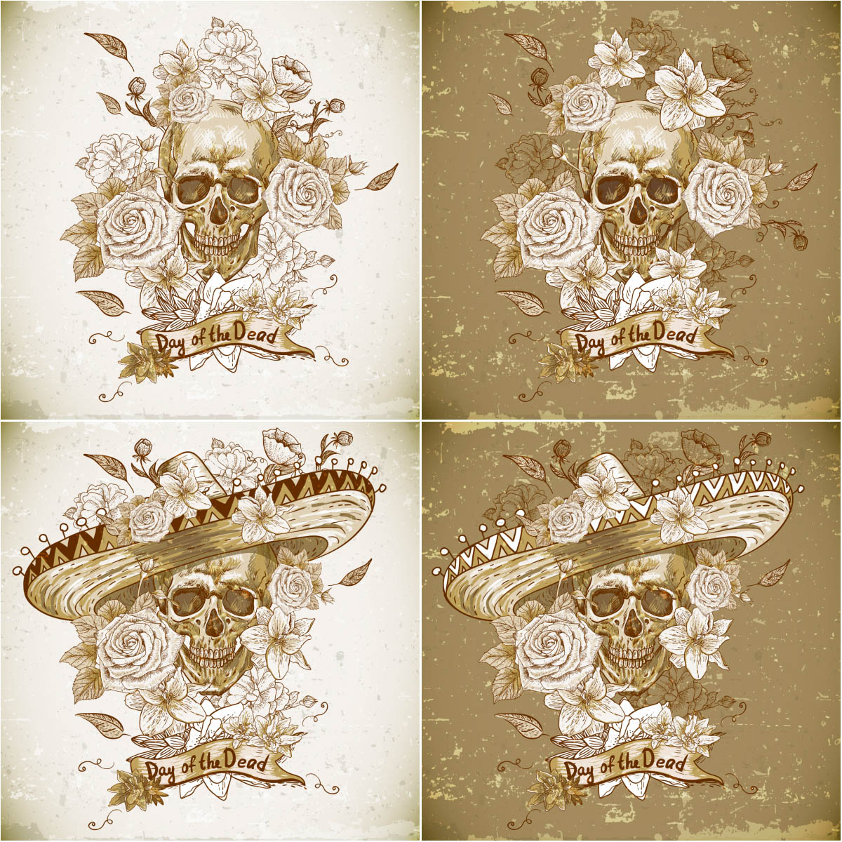 Floral Skull backgrounds