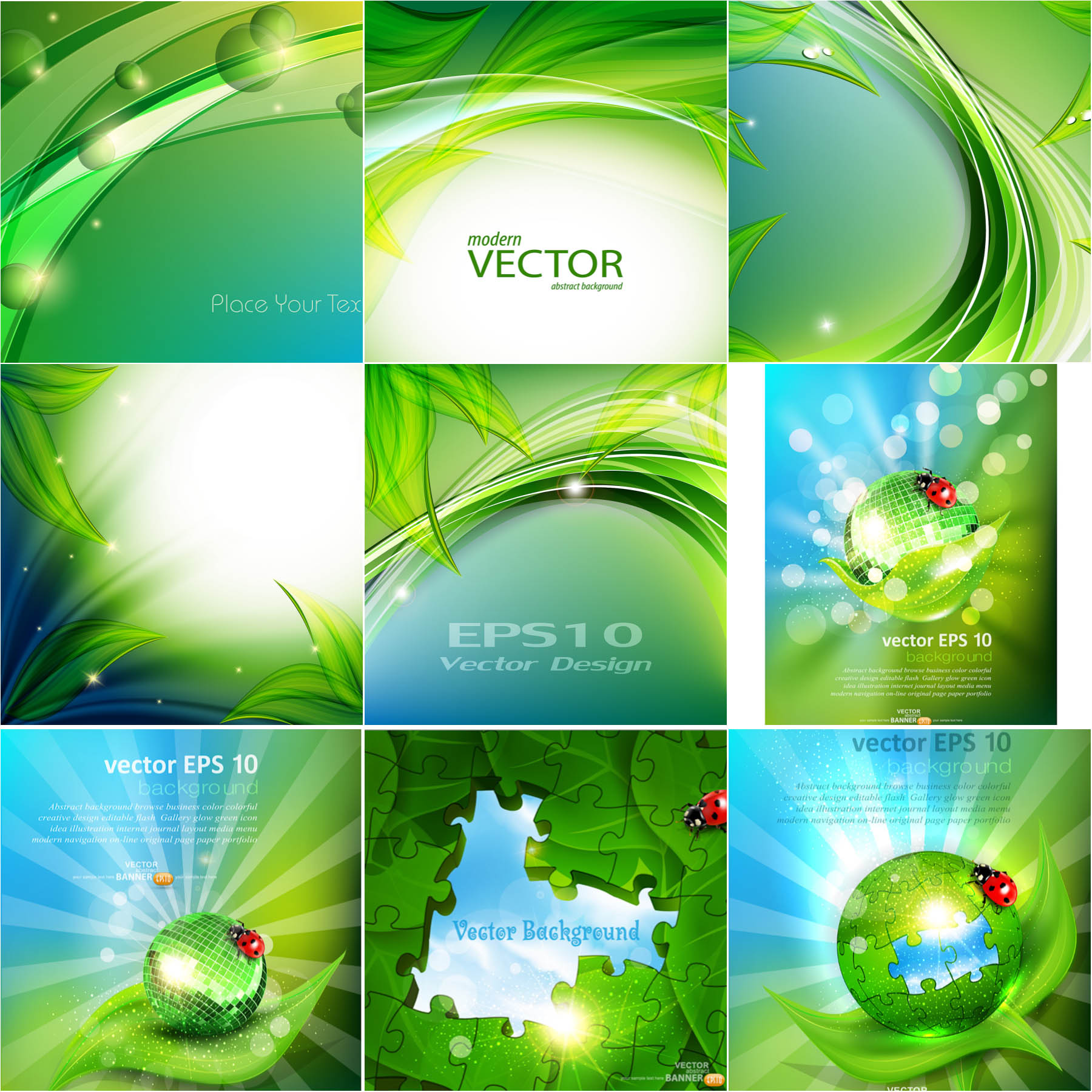Green eco backgrounds