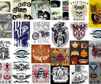 Grunge Bike designs, Bike labels, motorcycle backgrounds or t-shirt designs