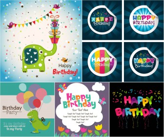 Happy Birthday postcards templates