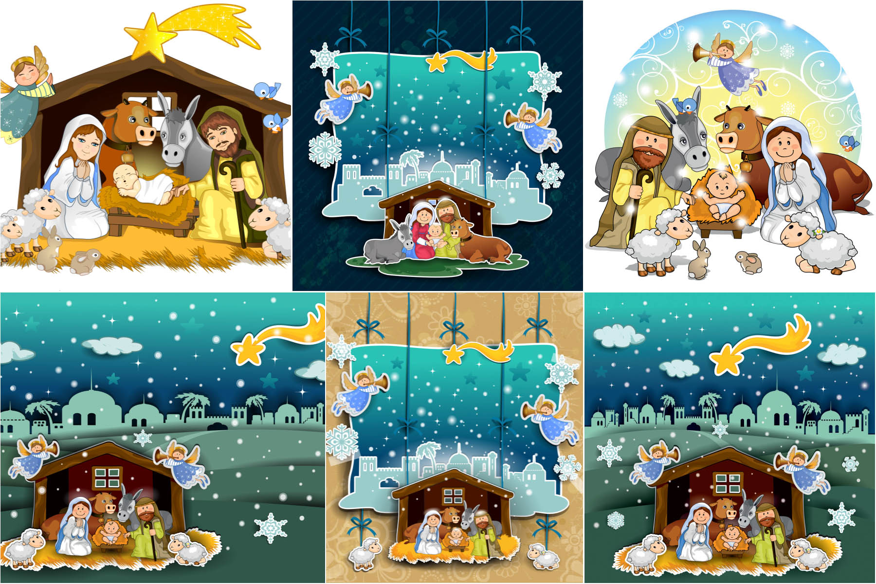 Illustration of the birth of Jesus