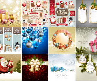 Merry Christmas backgrounds and banners