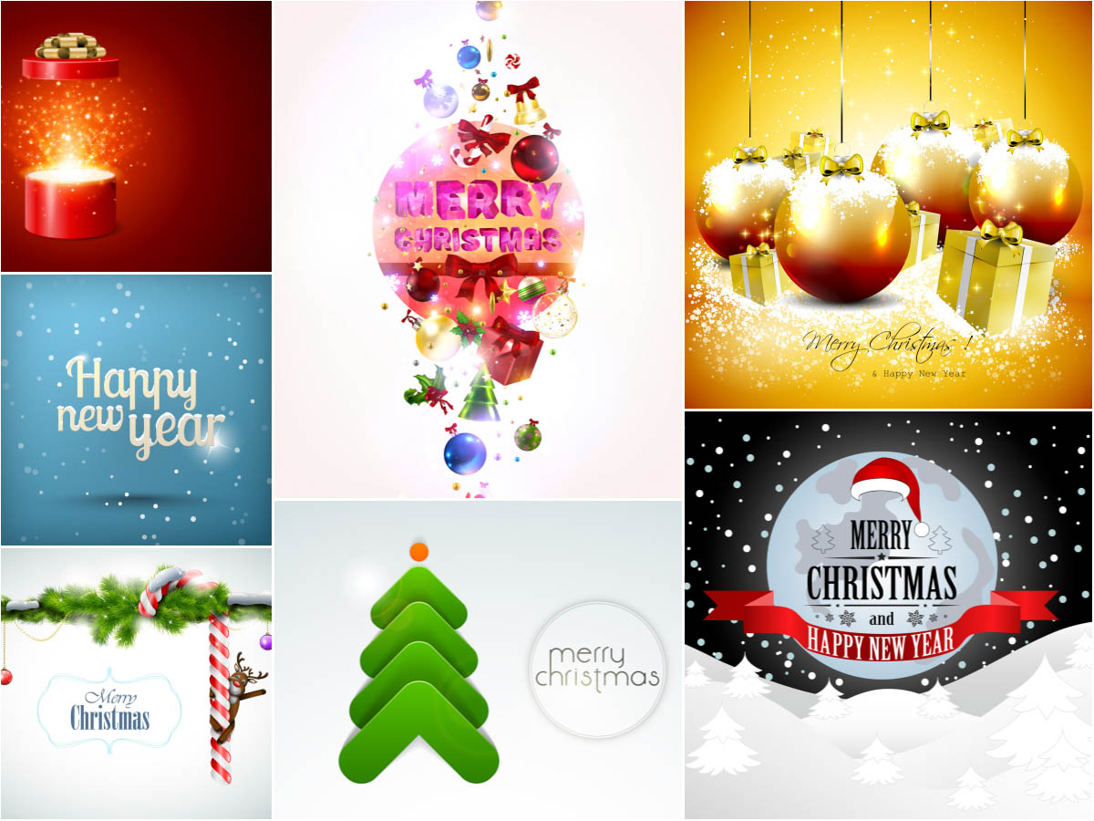 Merry Christmas greeting cards