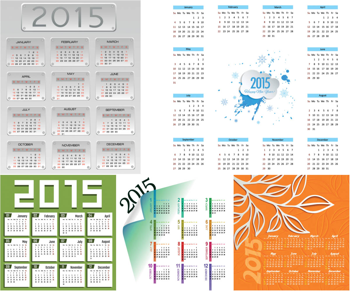 Original calendar for 2015