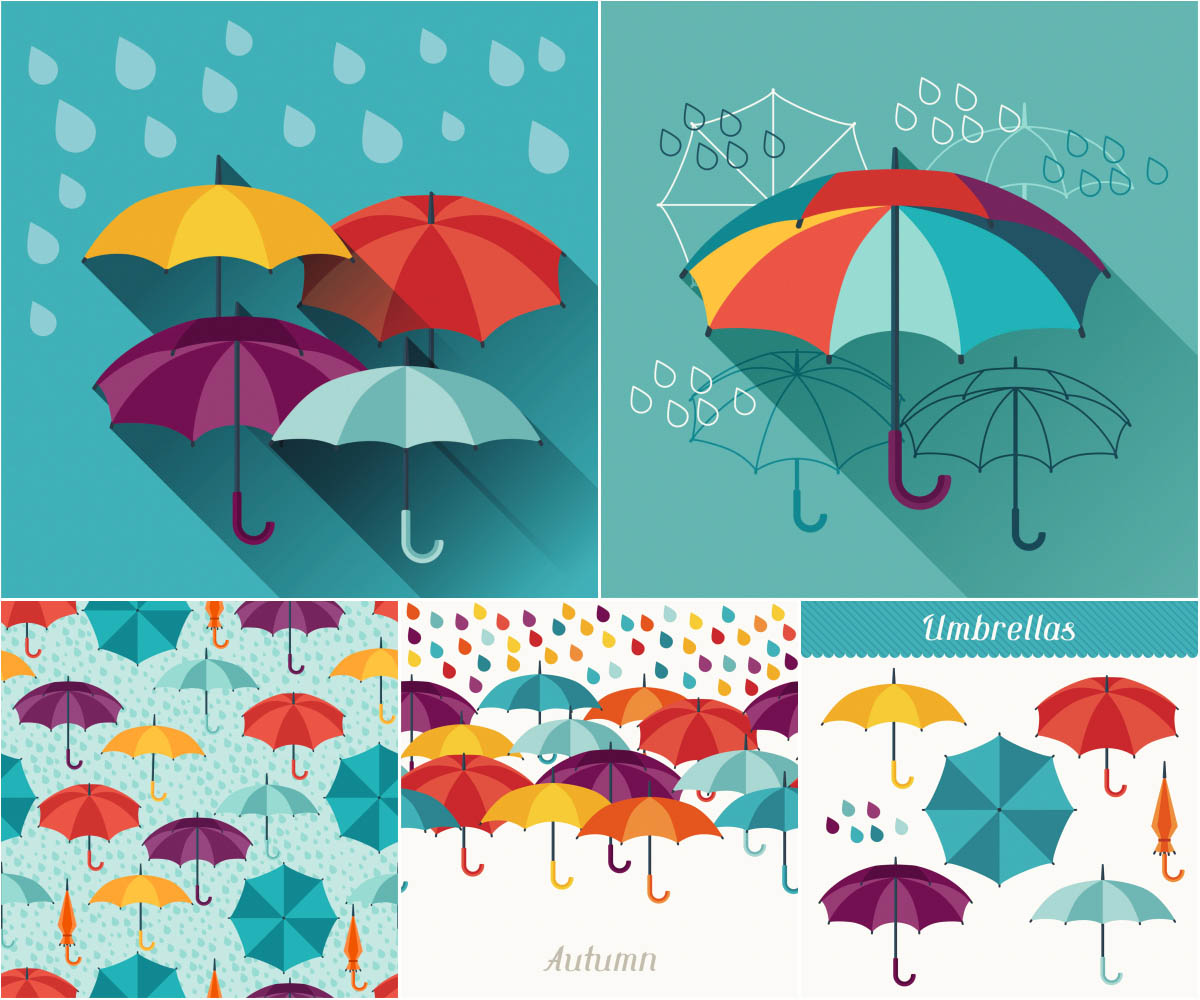Templates and backgrounds umbrellas
