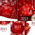 Red 2015 Christmas backgrounds vector