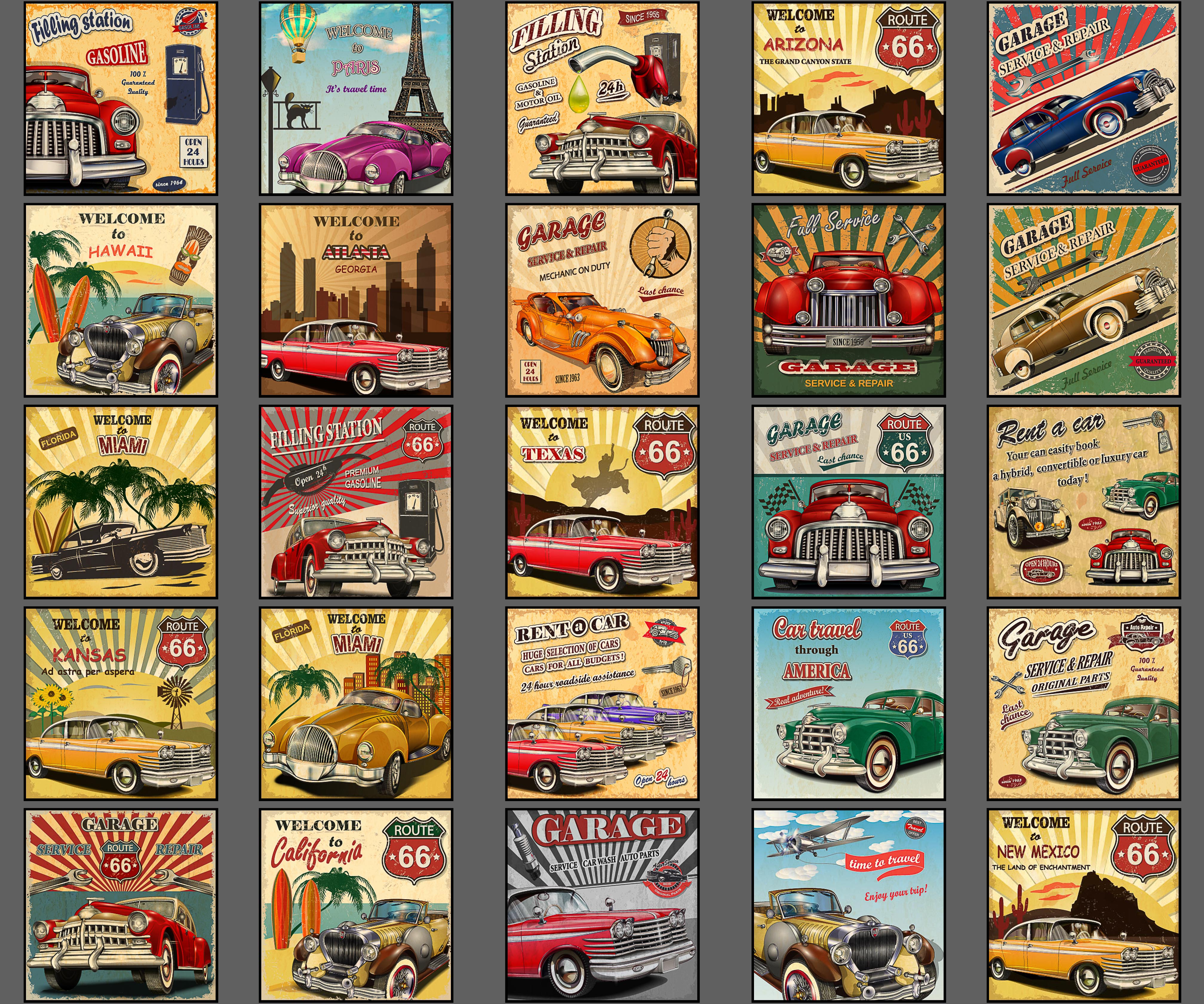 vintage cars backgrounds