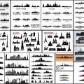 Silhouettes of all the world's major cities, USA cities vector