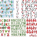 Xmas alphabet templates vector free download