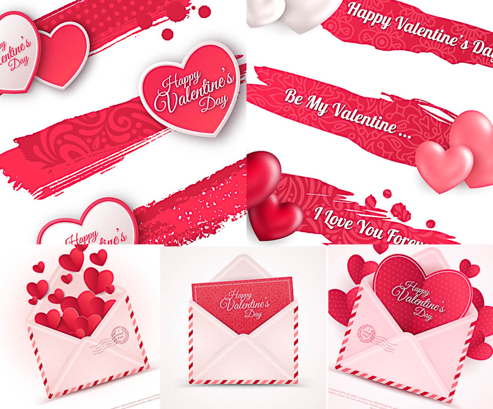 Envelope with valentine and hearts vector
