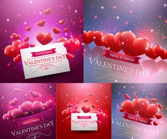 Have a Happy Valentine's Day cards vector